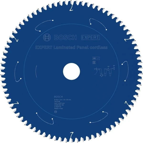 Bosch Expert for LaminatedPanel 254x30x2.6/1.8x78T