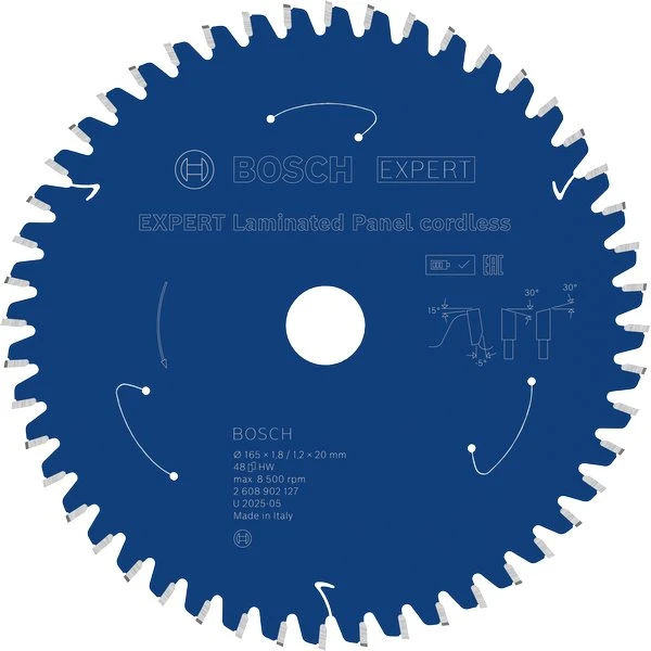 Pjovimo diskas laminatui Bosch 2608902127; 165x20 mm; Z48