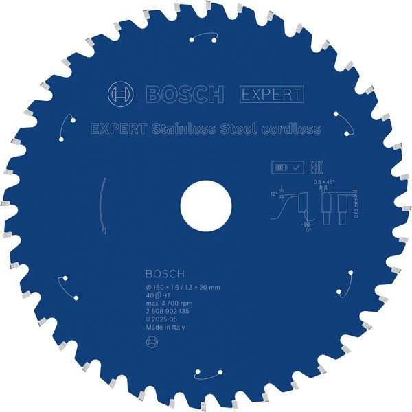 Bosch Expert for StainlessSteel 160x20x1.6/1.3x40T
