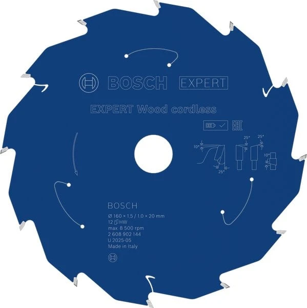 Bosch Expert for Wood 160x20x1.5/1x12T