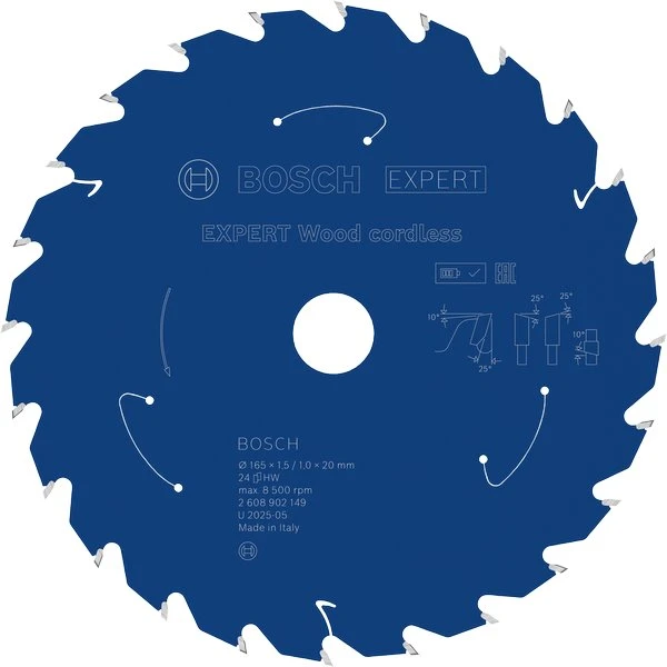 Bosch Expert for Wood cordl. 165x20x1.5/1x24T