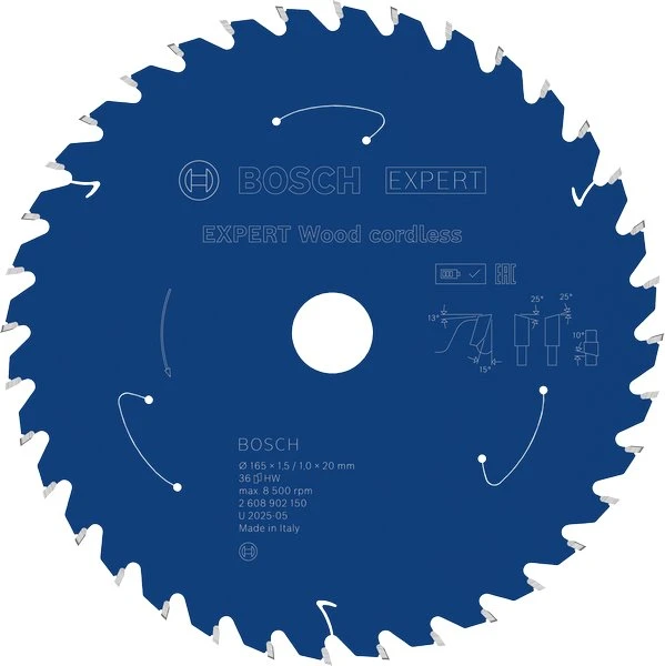 Bosch Expert for Wood cordl. 165x20x1.5/1x36T