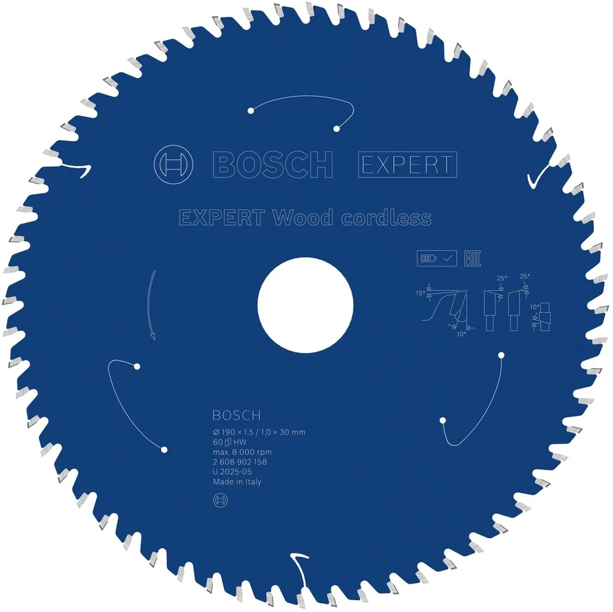 Bosch Expert for Wood 190x30x1.5/1x60T
