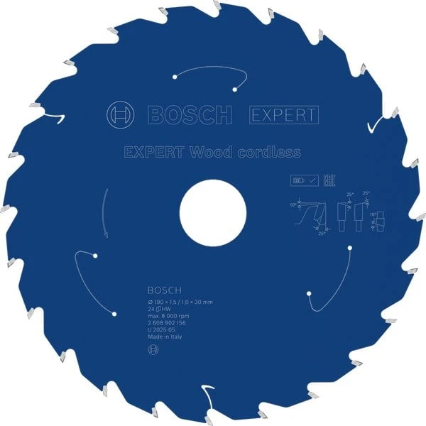 Bosch Expert for Wood cordl. 190x30x1.5/1x24T