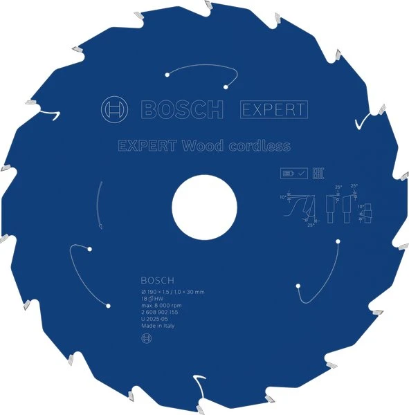 Bosch Expert for Wood 190x30x1.5/1x18T