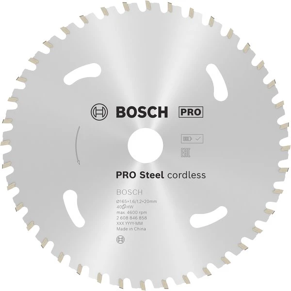 Bosch PRO for Steel cordless 165x20x1.6x36T