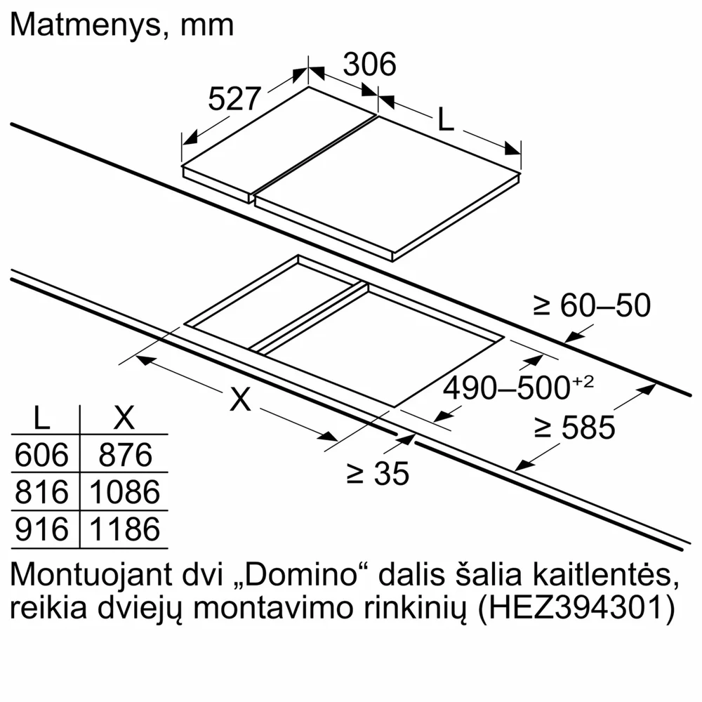 Indukcinė kaitlentė Bosch PXX375FB1E  30cm.