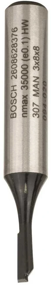 Bosch Pirštinė freza HM B=3 mm, l=8 mm,kotas 8mm