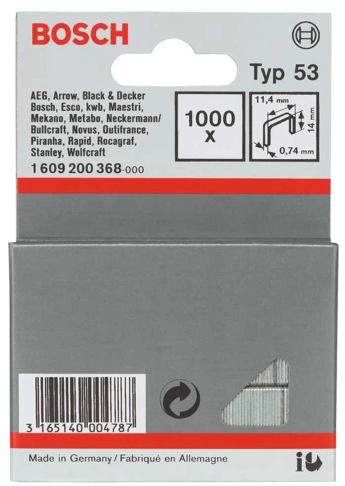 Bosch Apkabėlės, tipas 53 11,4x14 mm, 1000 vnt.