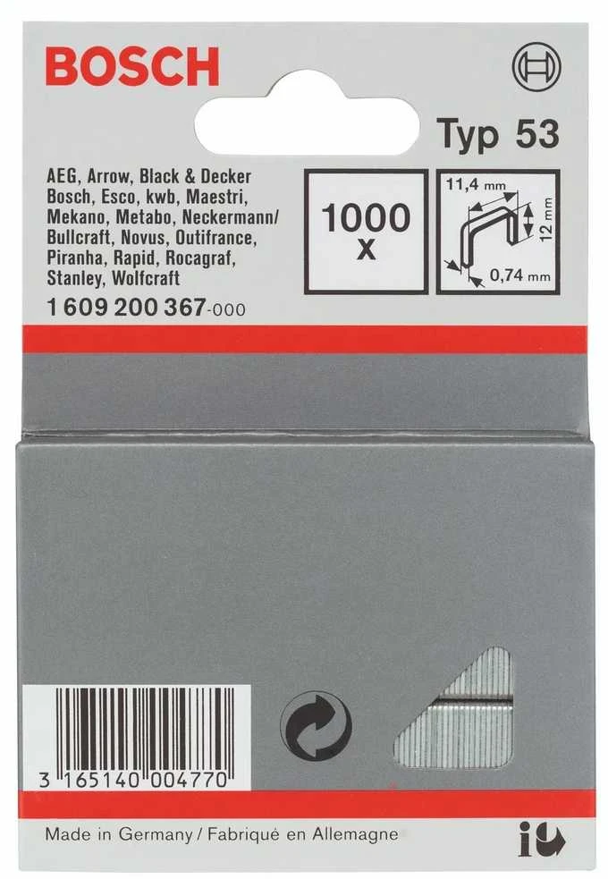 Bosch Apkabėlės, tipas 53 11,4x12 mm, 1000 vnt.