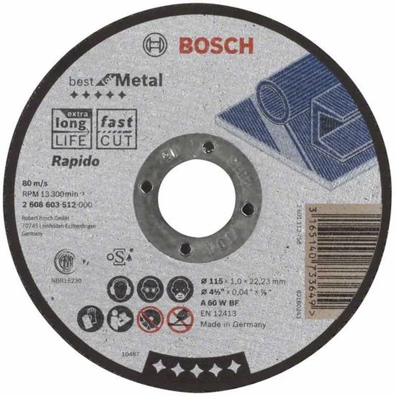Bosch Pjov.diskas INOX 115x22,2x1 mm