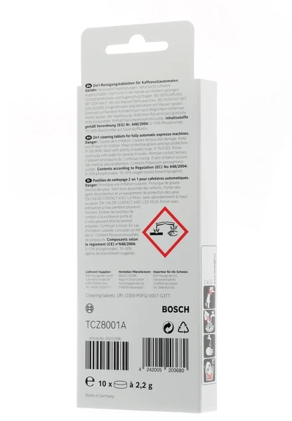 Valiklis Kavos Aparato Valymo Tabletės - Bosch TCZ8001A 10 vnt.