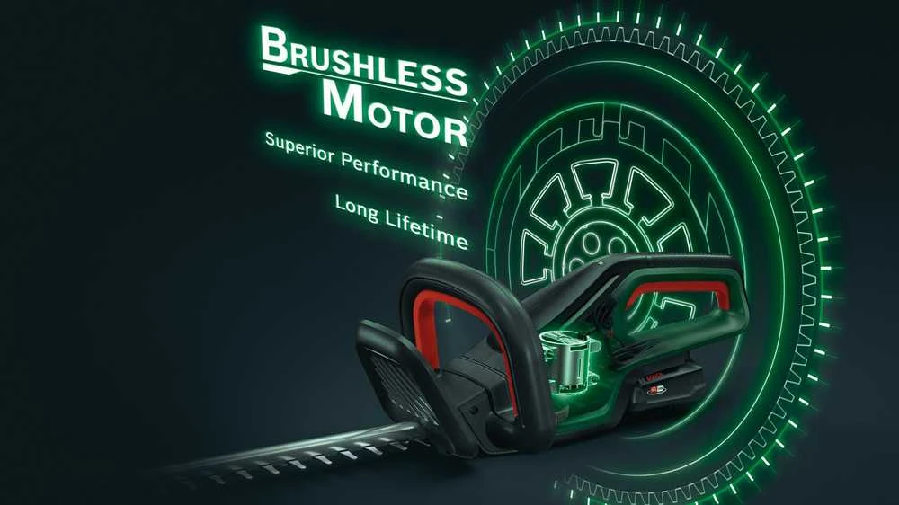 Akumuliatorinės gyvatvorių žirklės Bosch Universal HedgeCut 18-55 be akumuliatoriaus ir kroviklio