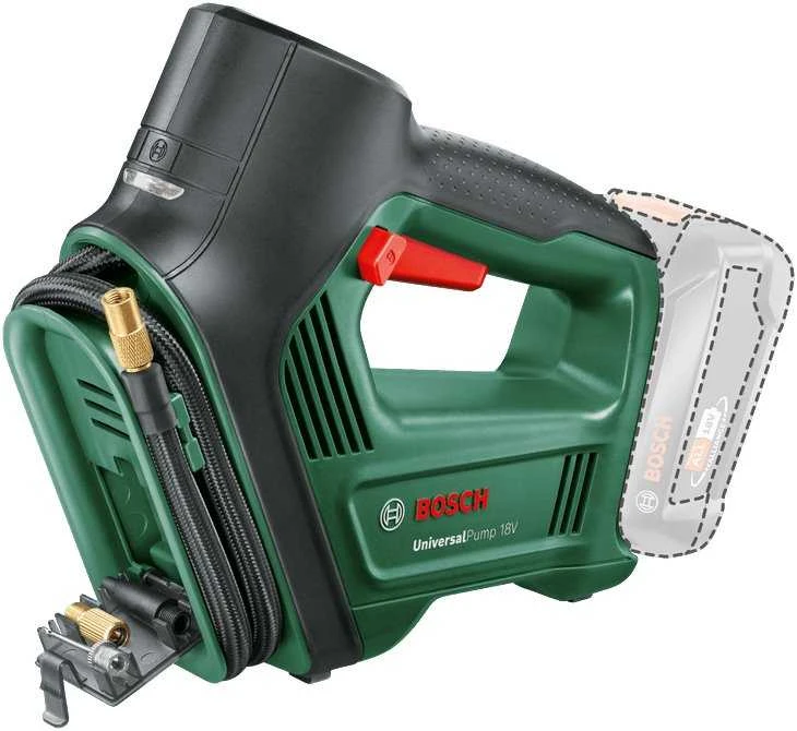 Akumuliatorinis oro pompa Bosch UniversalPump 18V be akumuliatoriaus ir kroviklio