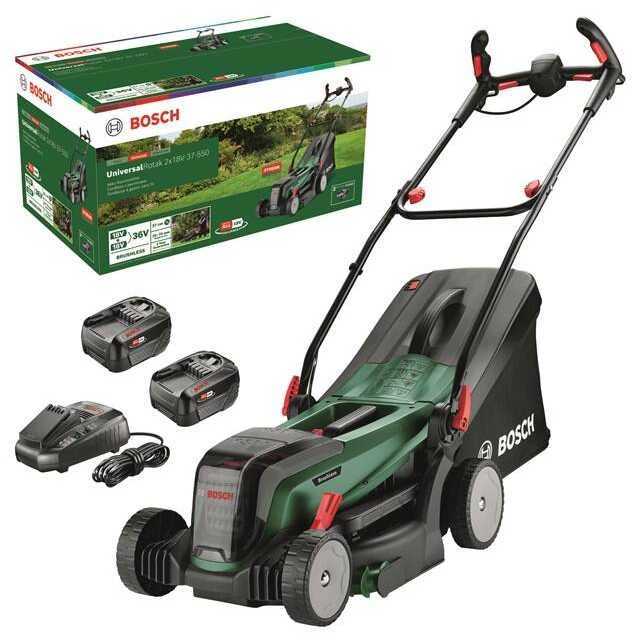 Bosch Akumuliatorinė vejapjovė UniversalRotak 2x18V-37-550 (Be akumuliatoriaus ir kroviklio)
