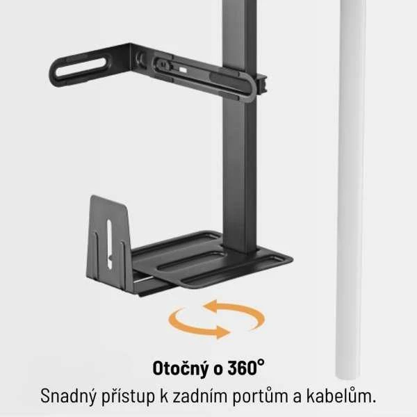 Fellowes Brateck kompiuterio laikiklis CPB-25 po stalviršiu, ištraukiamas pasukamas