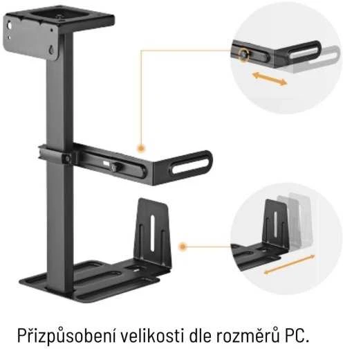 Fellowes Brateck kompiuterio laikiklis CPB-25 po stalviršiu, ištraukiamas pasukamas