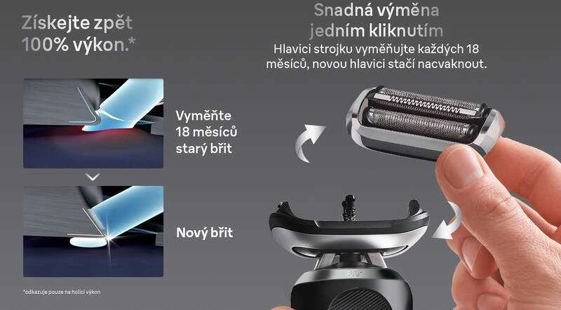 Braun 74S skustuvo galvutės pakaitalas, 7 serija, Sidabrinis