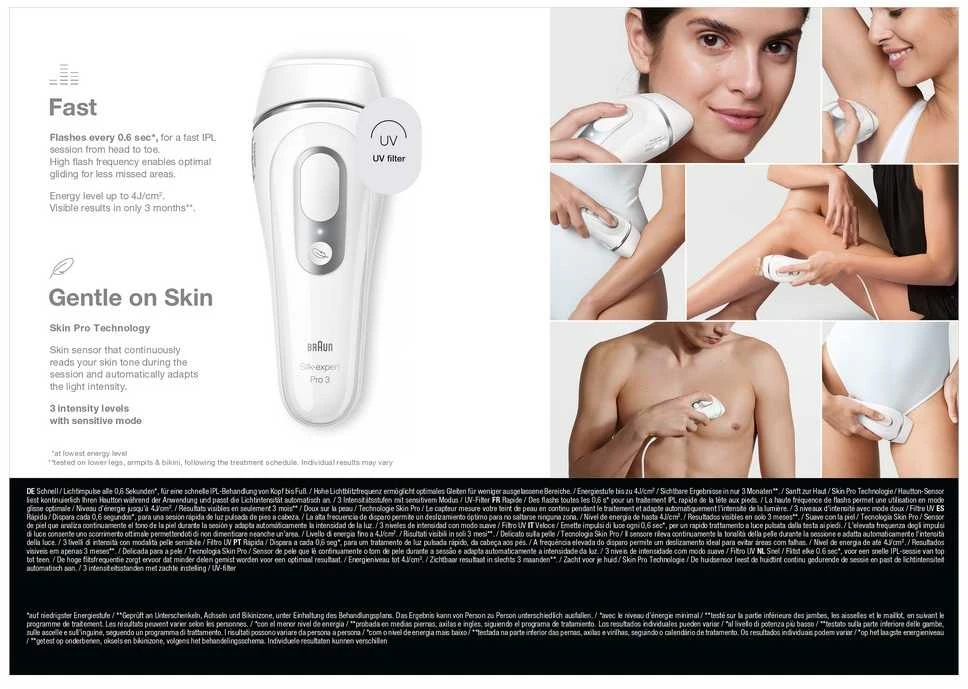 Braun Silk-expert Pro 3 IPL PL3020 balta ir-sidabrinė