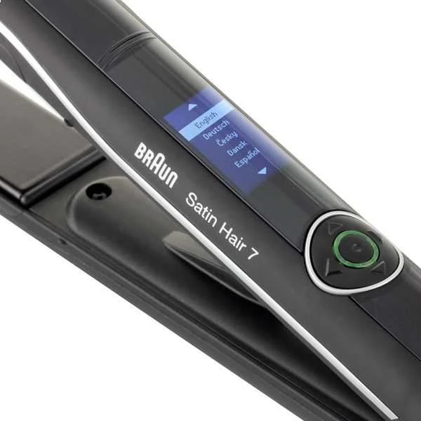 Braun | Satin-Hair 7 SensoCare ST780 | Garantija 24 mėn. | Ceramic heating system | Temperature (min) 120 °C | Temperature (max) 200 °C | Juodas