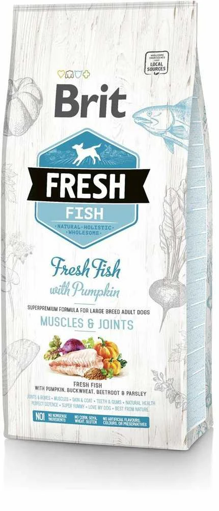 Brit Fresh Dog žuvis su moliūgu Suaugęs Didelis 12kg