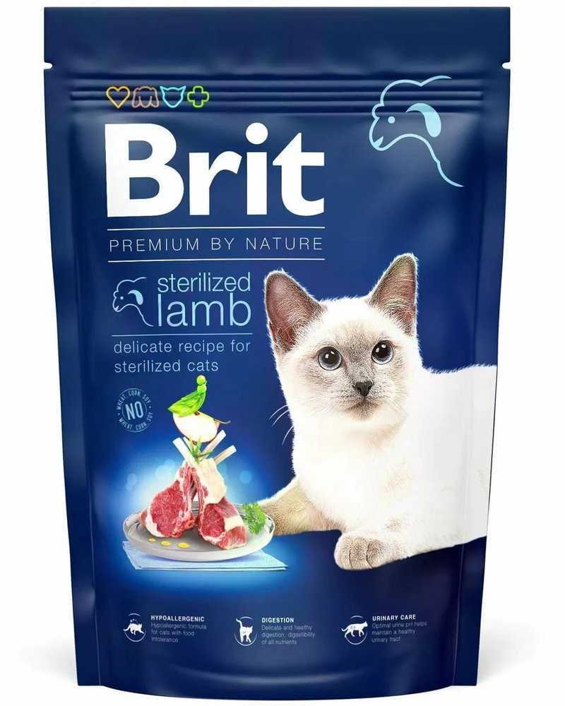 BRIT PREMIUM Cat Sterilized ėriena 1,5kg