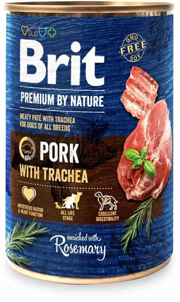 Drėgnas Šunų Maistas - BRIT Premium Kiauliena su Tracheja 400g
