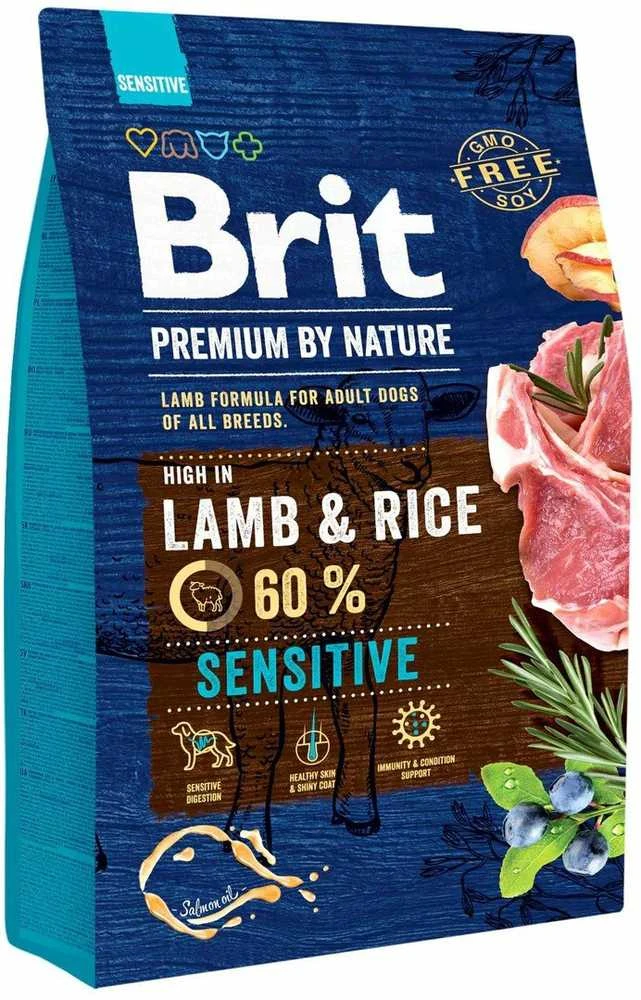 BRIT PREMIUM Dog by Nature Sensitive su ėriena ir ryžiais 3kg