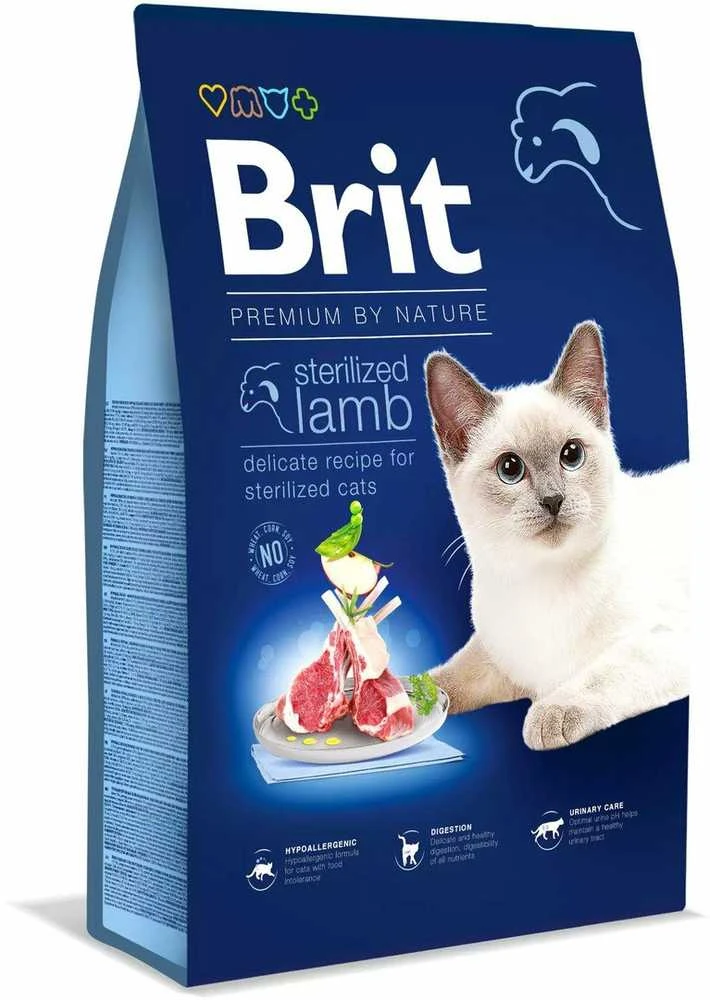 BRIT Premium iš prigimties Sterilizuota ėriena - sausas kačių maistas - 8kg