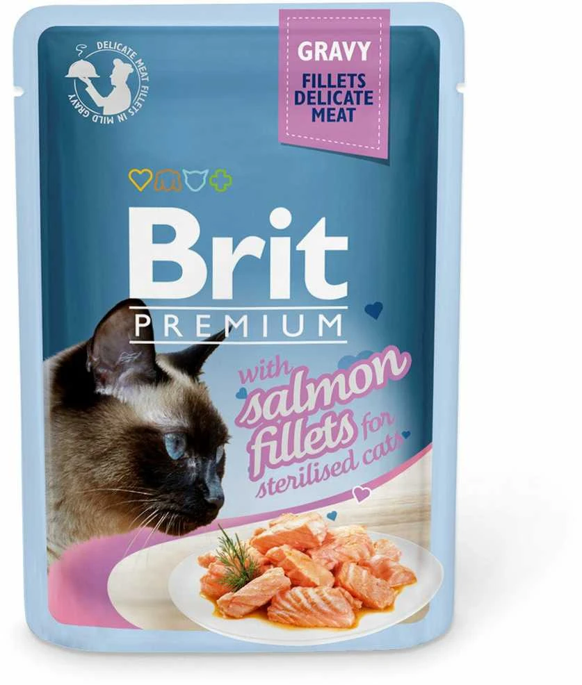 ĖDALAS KATĖMS BRIT STERILISED GRAVY 85G