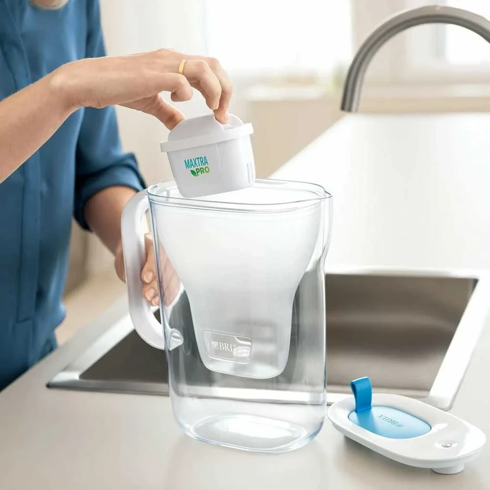 Vandens filtravimo ąsotis BRITA Style Eco 2.4L, žalios spalvos su 2x MAXTRA PRO filtrais +DOVANA Brita gertuvė