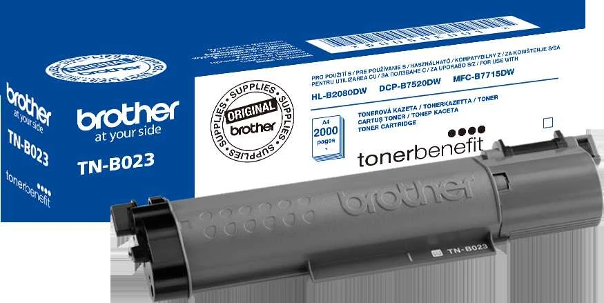 Brother TN-B023 kasetė lazeriniams spausdintuvams, Juoda (2300 psl)