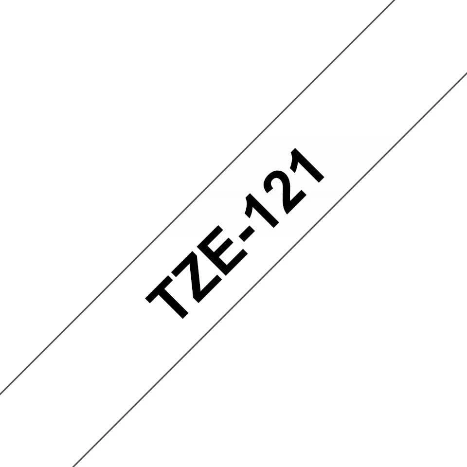 Brother TZe-121 bespalvė juosta, juodas įspaudas