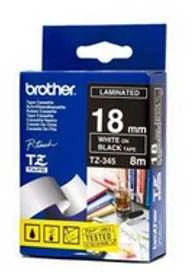 Brother BROLIS TZE345 18 Baltas ON Juodas