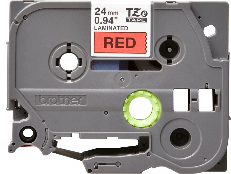 Brother | TZe-451 Laminated Tape | Juodas On Raudona | TZe | 8 m | 2.4 cm