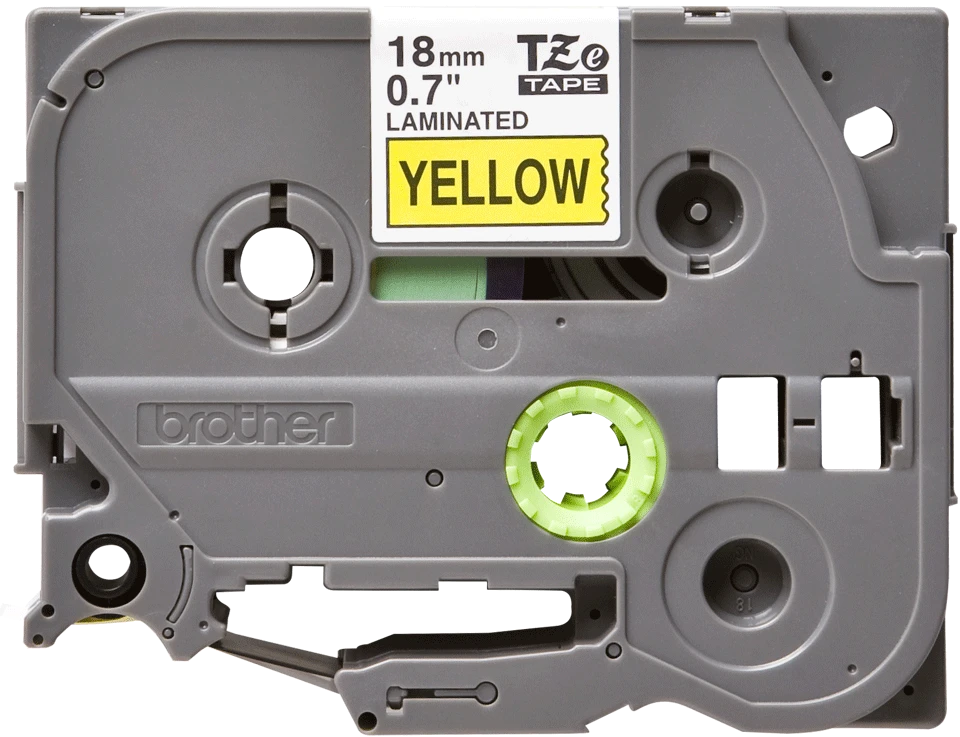 Brother | TZe-641 Laminated Tape | Juodas On Geltona | TZe | 8 m | 1.8 cm