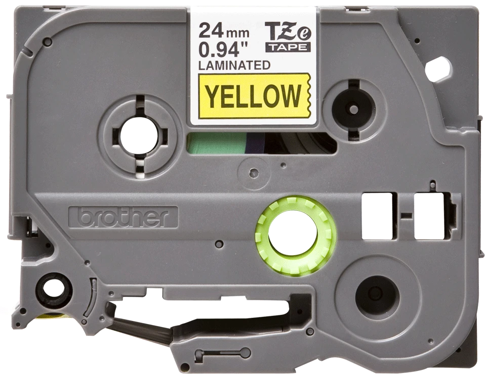 Brother | TZe-651 Laminated Tape | Juodas On Geltona | TZe | 8 m | 2.4 cm