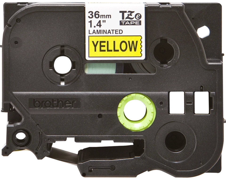 Brother | TZe-661 Laminated Tape | Juodas on Geltona | TZe | 8 m | 3.6 cm