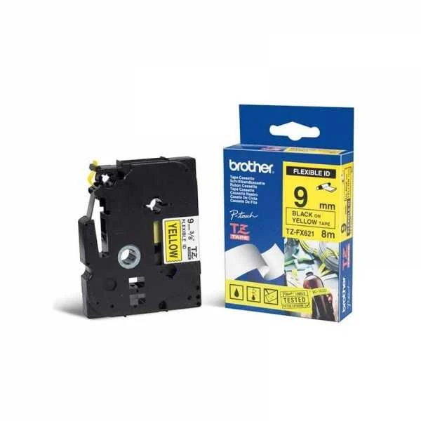 Brother BROLIS TZEFX621 9 Juodas ON Geltonas FLEX