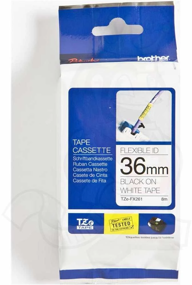 Brother | TZe-FX611 Flexible ID Laminated Tape | Juodas on Geltona | TZe | 8 m | 6 cm