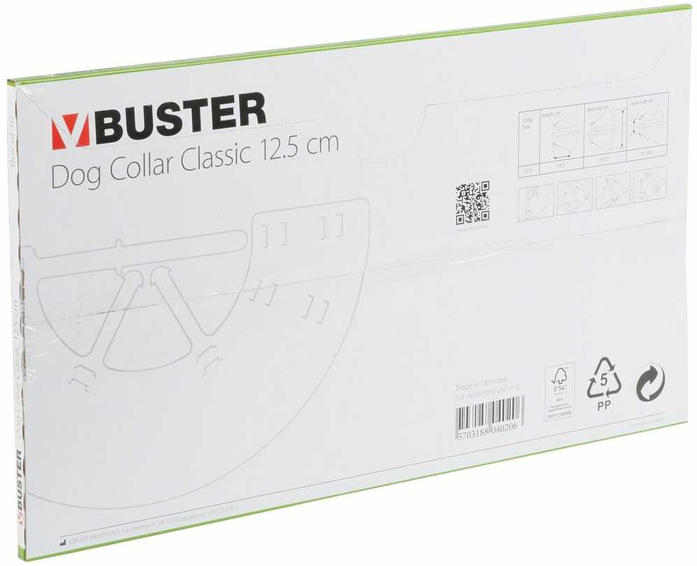 KRUUSE BUSTER Classic šuns antkaklis, 12,5 cm, 10 vnt. pakuotėje