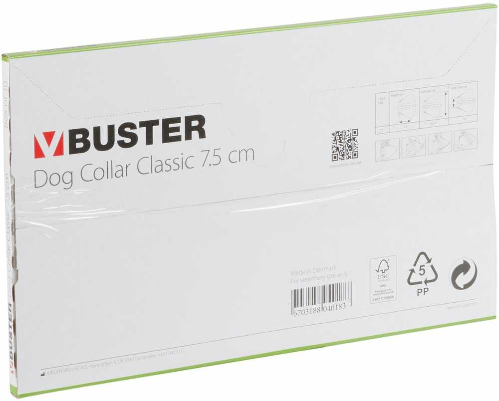 KRUUSE BUSTER Classic šunų antkaklis, 7,5 cm, 10 vnt.