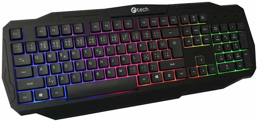 Klaviatūra C-TECH Arcus CZ/SK, spalvotas apšvietimas