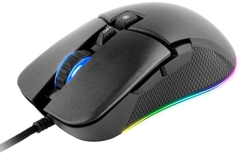 C-TECH žaidimų pelė Dawn, atsitiktiniai žaidimai, 6400 DPI, RGB apšvietimas, USB