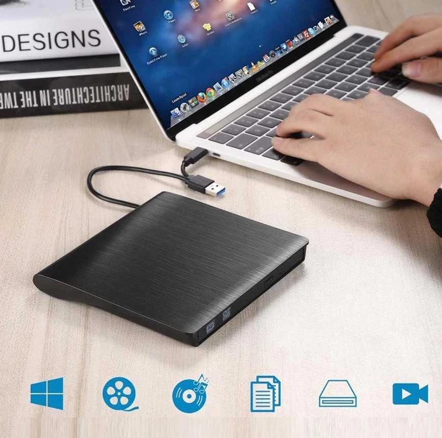 C-TECH išorinis DVD įrašymo įrenginys DVD-USB-AC, USB 2.0, USB A / C tipas
