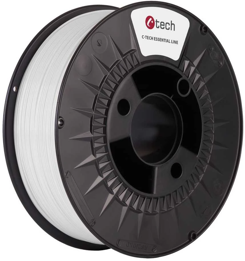 Balta PLA gija 1,75 mm C-TECH ritėje