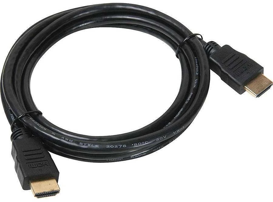 Juodas HDMI 1.4 laidas su jungtimis