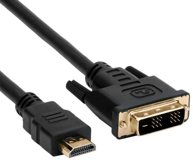 HDMI-DVI laidas su auksiniais antgaliais