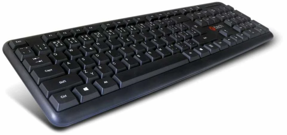 Klaviatūra C-Tech KB-102 USB Slim Juodas išdėstymas CZ/SK (KB-102-U-BL)