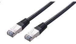 C-TECH kabelis patchcord Cat5e, FTP, juodas, 2m